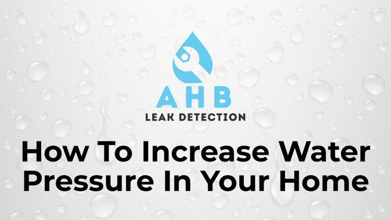 how to increase water pressure in your home
